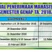 Jadwal penerimaan Mahasiswa Baru Pascasarjana UMSU Semester Genap TA 2018/2019