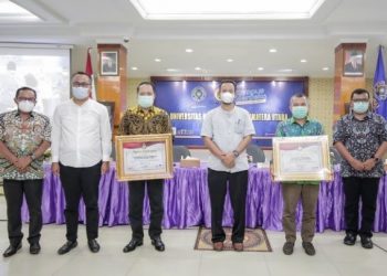 Dinilai Kreatif Dukung Sukses Pilkada, UMSU Terima Penghargaan dari KPU Sumut