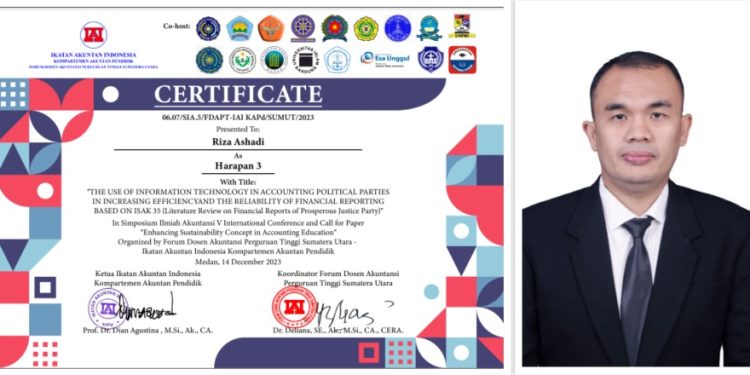 Riza Ashadi, Mahasiswa MAKSI UMSU Raih Juara Harapan 3 Best Paper “International Conferance and Call for Paper” IAI KAPd